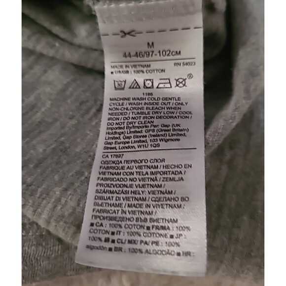 Banana Republic Vintage Tee TShirt Mens Size Medium Gray Elephant Graphic Cotton - Picture 8 of 8